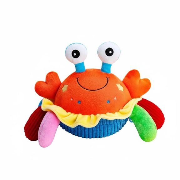 MERIGLARE Musical Crab Toy Dancing Plush Stuffed Animal Soft Skin Friendly Washable Cover for Infant Unisex Crawling Encouragement