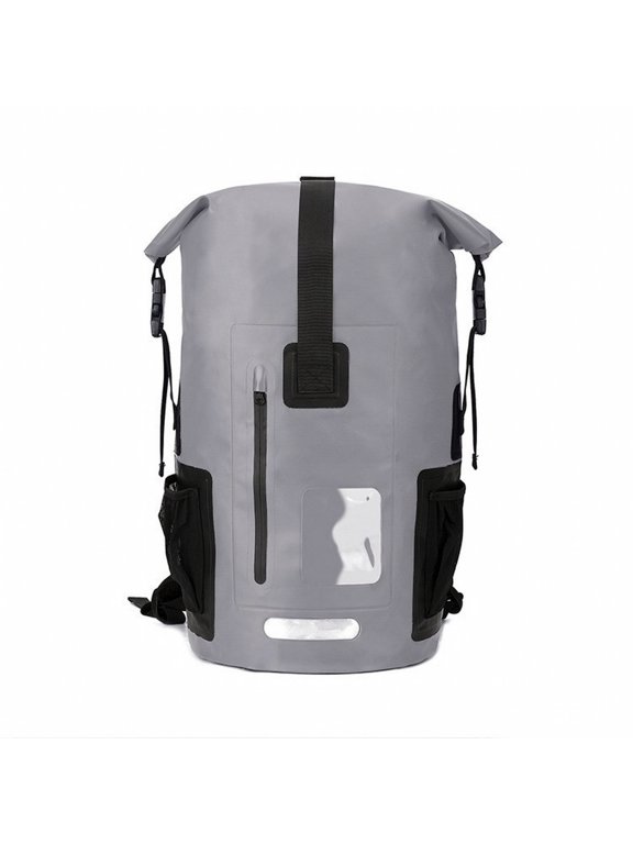 Outdoor Waterproof Rucksack 55L Roll Top Backpack Heavy Duty PVC for Camping Hiking Travel and Boating