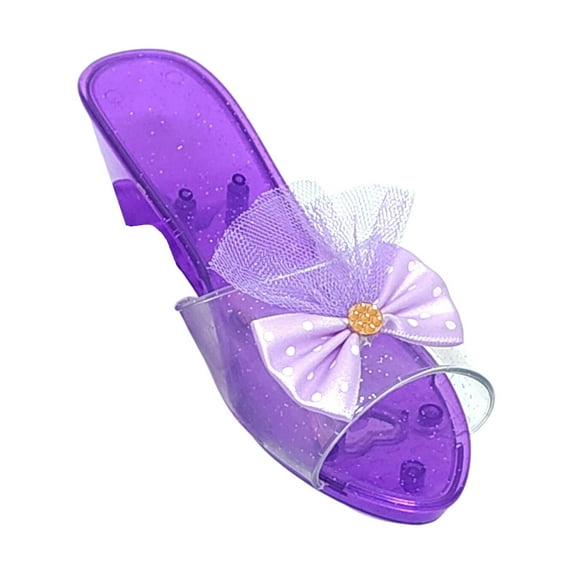 MERIGLARE Princess Dress up Shoes Decor Toy Slippers for Cosplay Themed Party Birthday purple