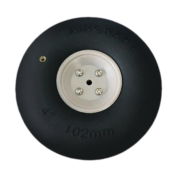 MERIGLARE RC Airplane Wheel Model Fixed Wing Airplane Wheels Repair Parts Rubber Easy to Install High Performance Stable Aircraft Wheel 4 Inch