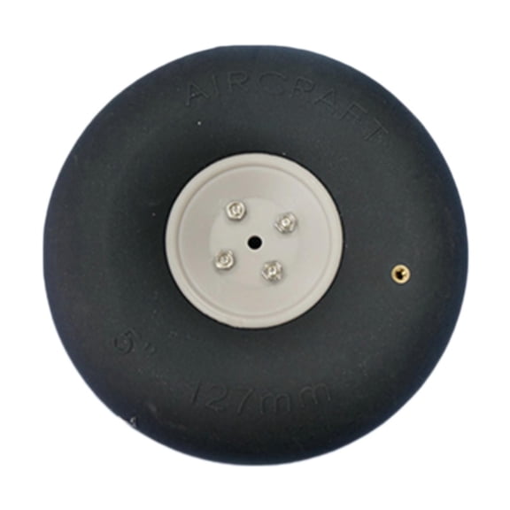 MERIGLARE RC Airplane Wheel Model Fixed Wing Airplane Wheels Repair Parts Rubber Easy to Install High Performance Stable Aircraft Wheel 5 Inch