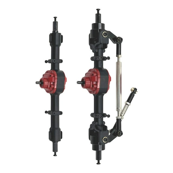 MERIGLARE RC Front Rear Axle Housing Model Toy Easy to Install DIY Accessories Upgrades Kits Spare Parts for 99S D90 1/12 RC Hobby Car Black Front Rear