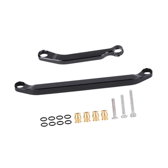 MERIGLARE RC Steering Link Rod Set Maintenance Components Aluminum Alloy Upgrade Black