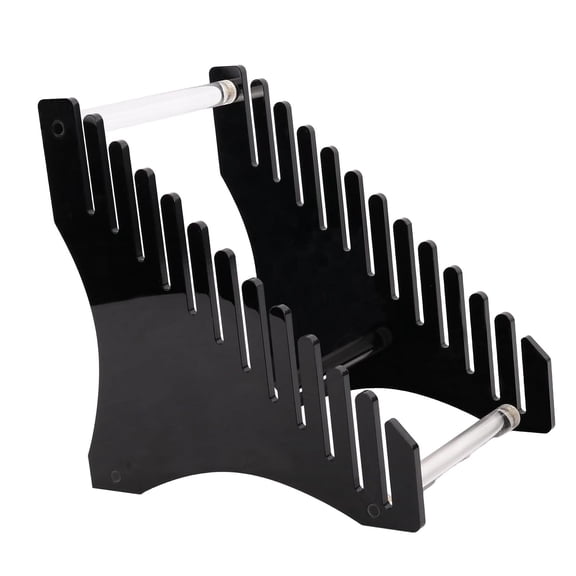 MERIGLARE Record Stands Holder Albums CD Holder Stand Acrylic Durable Groove Sturdy Multi Use Home Office File Shelf Rack Display Shelf black