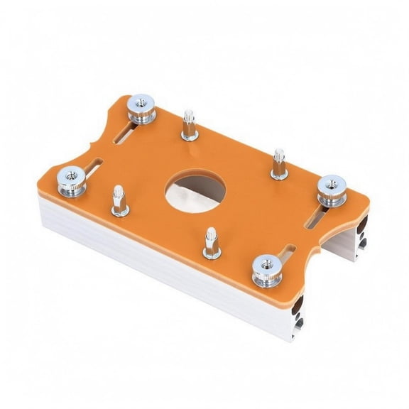 MERIGLARE Router Guide Slotting Jig Milling Template Supports Chamfering and Curve Cuts Aluminum Build for Trim Router Operators