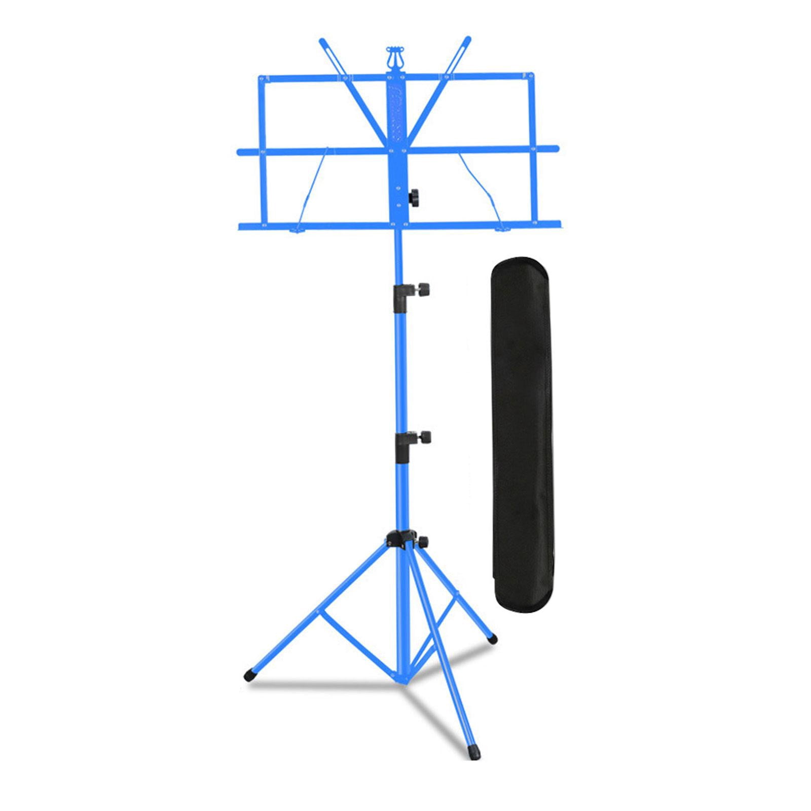 MERIGLARE Sheet Music Stand Height Adjustable Stable Anti Slip Music Note Holder Book Stand for Travel Classroom Orchestra Band Blue