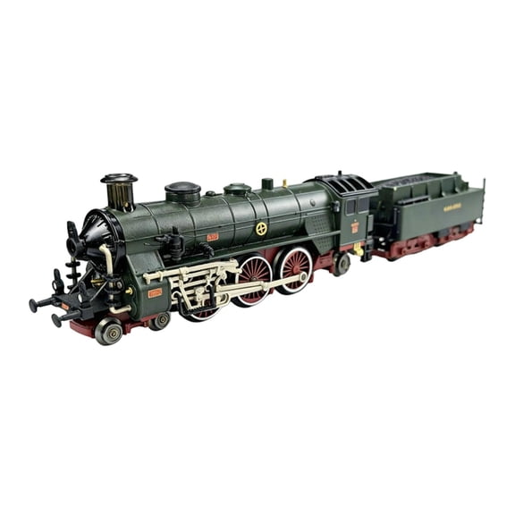 MERIGLARE Steam Train Toy Alloy Electric Locomotive Model Engine with Smoke Lights Realistic Sounds Interactive Movement Suitable for Christmas Party Home Colle Green