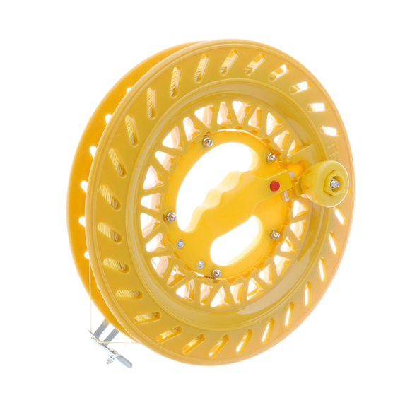 MERIGLARE String Winder, Kite Winding Grip, String Spool, String with Reel, with 700M for Travel, Camping, Yard Yellow