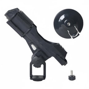 MERIGLARE Suction Cup Fishing Rod Mount Adjustable Holder Rotating Lock ABS Plastic Vacuum Base for Kayaks and Inflatable Boat Users