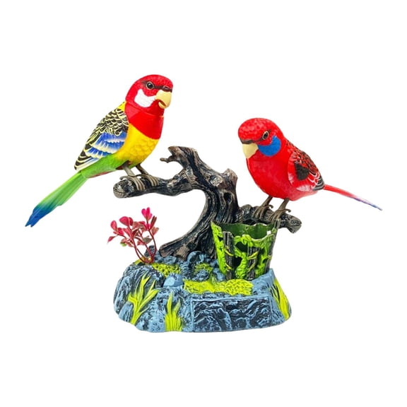 MERIGLARE Talking Parrots Electronic Pet Interactive Toy Ornament Creative Holiday Gift Office Home Decoration Sound Activated Bird Toy