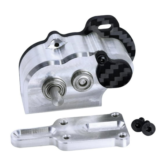 MERIGLARE Transmission Gearbox for 1:10Scale Cheater Rigs Capra RC Model Vehicle Part Sturdy Multifunction with Slipper Pad Replacement Silver