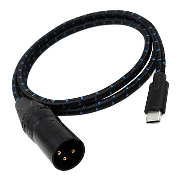 MERIGLARE Type C to XLR Cable Copper Wire Core with DAC Decoding Chip High Pin Connection Cable for Tablet Laptop Audio Speaker 500cm