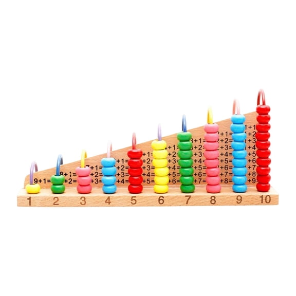 MERIGLARE Wooden Abacus Early Learning Developmental Math Games Classic Math Counting Toy, Wood Number Counters for Preschool Gift Kids