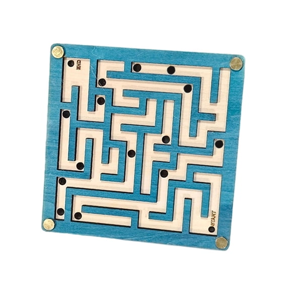MERIGLARE Wooden Maze Game Logic Board Puzzle Marble Maze Double Sided Handheld Wood Activity Board Suitable for Stocking Stuffer Classroom Challenge Stress Relief square