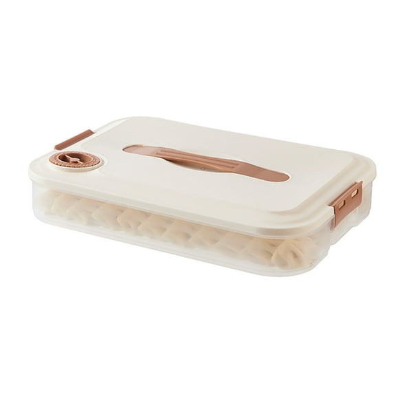 MERILER 1-4 Layer Transparent Food Storage Container - Large Capacity, Well-Sealed Design for Kitchen and Refrigerator Use, Ideal for Dumplings, Pasta, and More