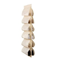 MERILER 12-Pocket Hanging Shoe Organizer with Rotatable Hook for Closet Storage of Men's Shoes and Accessories - Space-Saving Design