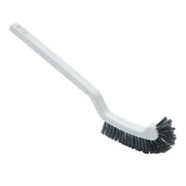 MERILER 13.3 Inch Multipurpose Bathroom Cleaning Brush with Stiff Bristle for Kitchen, Toilet, Floor, and Tight Spaces - Hanging Storage and 90° Angle Design