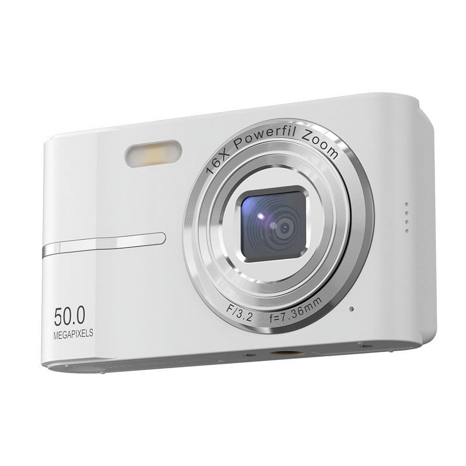 MERILER 4K High-definition Digital Camera with Night Vision - 50 Million Photos 16x Digital Zoom Home Camera - No Shaking Proof Digital Camera with 32G Card and Type-C USB Port