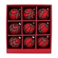 thumbnail image 1 of MERILER 9 Piece Plaid Christmas Ball Ornaments Set Fabric Wrapped Hanging Baubles Plastic Xmas Tree Decorations Holiday Home Party, 1 of 6