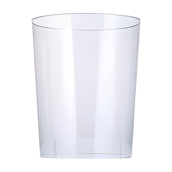 MERILER Acrylic Transparent Trash Can - Living Room Household Wastebasket, Multi-functional Ice Bucket, Sturdy Wide Mouth Garbage Bin for Kitchen, Office, Bedroom, Bathroom (1pc)