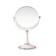 MERILER Adjustable 3x Magnification Double-Sided Makeup Mirror - 360 Rotation Folding Portable Desk Vanity Mirror with Stand for Cosmetic Use, Shower, Shaving - Elegant & Clear Without Distortion
