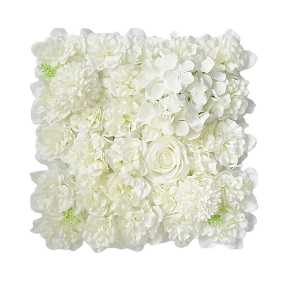 MERILER Artificial Silk Flower Wall Panel - Hydrangea and Rose Floral Background for Weddings, Photo Shoots, and Home Decoration