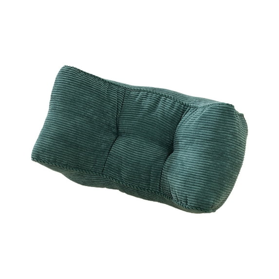 MERILER Black Corduroy Lumbar Support Cushion, Multi-Purpose Office and Car Pillow, 38x20x14cm