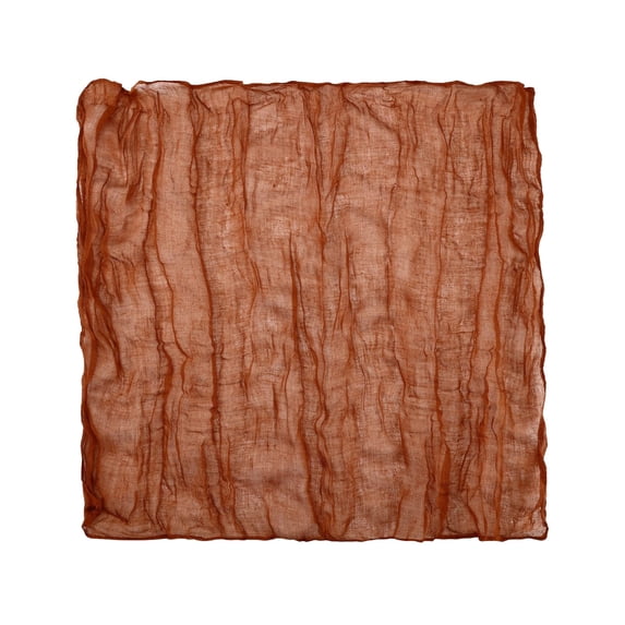 MERILER Boho Style Crinkle Cloth Napkins: Orange Polyester Pleated Napkins for Weddings and Parties - Elegant Table Decoration (Set of 1)