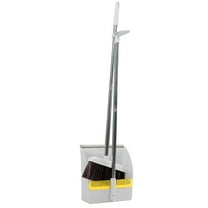 MERILER Broom and Dustpan Set - 180° Rotatable, Standing Storage, Scraping Teeth, Suitable for Home (1x Set)