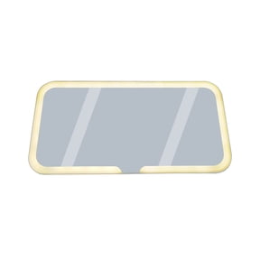 MERILER Car Sun Visor Vanity Mirror, Rechargeable with 3 Modes - Dimmable Clip-on Rear View Sun-Shading Cosmetic Mirror with Touching on Screen, Universal for Car