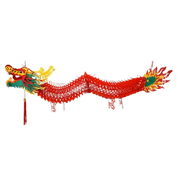 MERILER Chinese New Year Dragon Garland Decoration - Spring Festival Party and Restaurant Supplies