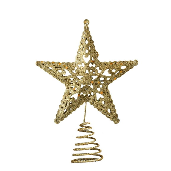 MERILER Christmas Tree Topper with Lights - Five-Point Star Ornament for Festive Tree Decoration