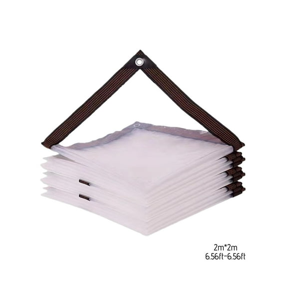 MERILER Clear Polythene Shade Cloth: 90% Sunblock Mesh Cover for Pergolas, Greenhouses, and Patios (200x200cm)