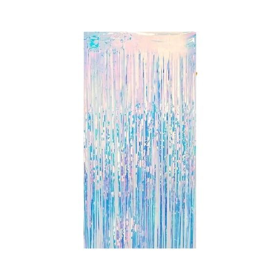 MERILER Colorful Golden 6.6ft Tinsel Foil Fringe Curtain, Bright Rain Silk Backdrop for Birthday Party Wedding Decor, Outdoor Festival Door Background
