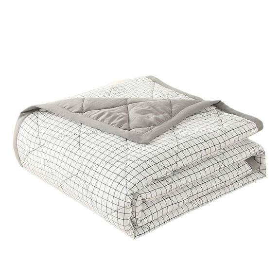 MERILER Cooling Comforter - Skin-Friendly Washed Cotton for Summer Nights, Breathable and Wicking to Keep You Cool and Dry, Machine Washable with Easy Care Instructions, Ideal Gift for All Seasons