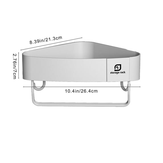 MERILER Corner Bathroom Counter Organizer - Storage Rack for Sink Organization, Bathroom Corner Shelf (1x Storage Rack)