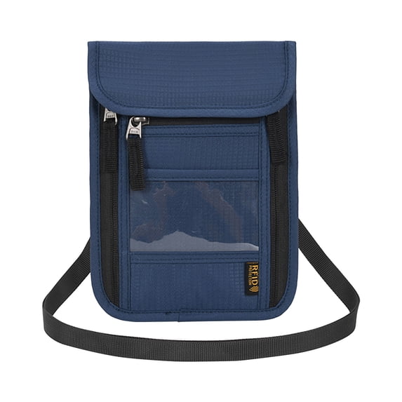 MERILER Crossbody Bag for Men & Women, Lightweight Travel Passport Wallet with Cell Phone Storage and Adjustable Strap, Perfect Gift Choice (Water-Resistant Nylon)