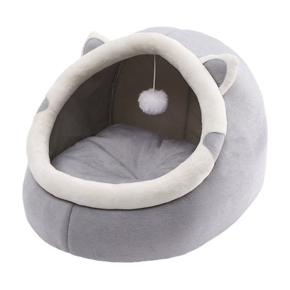 MERILER Cute Semi-Enclosed Puss & Dog Bed - Warm, Windproof, Easy to Clean, All-Season Comfort with High Resilience & Soundproof Design