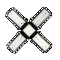 MERILER Deformable LED Garage Ceiling Light with Adjustable Panels and E27 Screw Socket for Super Bright Energy-Saving Illumination