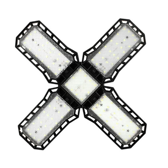 MERILER Deformable LED Garage Ceiling Light with Adjustable Panels and E27 Screw Socket for Super Bright Energy-Saving Illumination