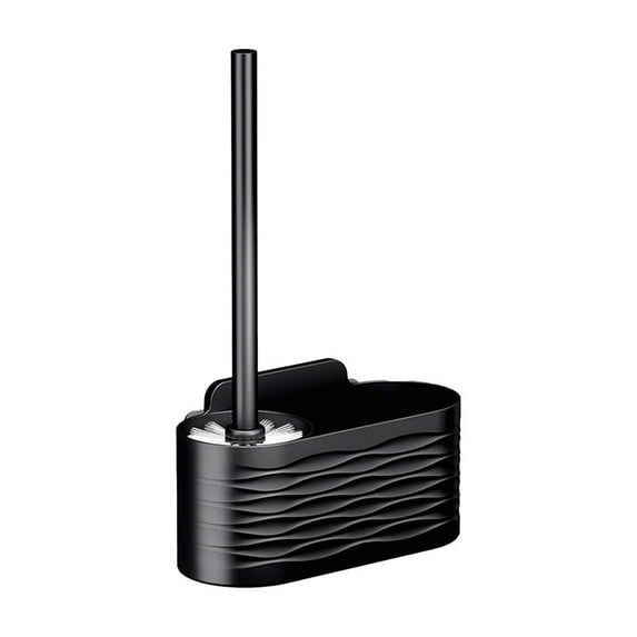 MERILER Deluxe Toilet Brush with Stainless Steel - Modern & Compact Bathroom Cleaner Brush (1x Toilet Brush Set)