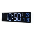 thumbnail image 1 of MERILER Digital Clock, Large Display LED Digital Alarm Clock for Living Room, Rechargeable, Snooze, Date & Temp Display Digital Wall Clock for Bedroom Kitchen Office (1 Pack), 1 of 8