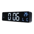 thumbnail image 1 of MERILER Digital Clock, Large Display LED Digital Alarm Clock for Living Room, Rechargeable, Snooze, Date & Temp Display Digital Wall Clock for Bedroom Kitchen Office (1 Pack), 1 of 7