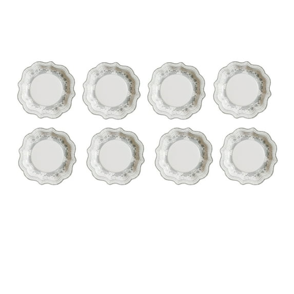 MERILER Eco-Friendly Disposable Paper Plates for Dinner: Waterproof, Oil-Proof, and Thickened Round Tableware Ideal for Meals and Fruits