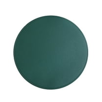 MERILER Faux Leather Round Placemat for Kitchen Table, Easy to Clean and Heat Insulation Mat