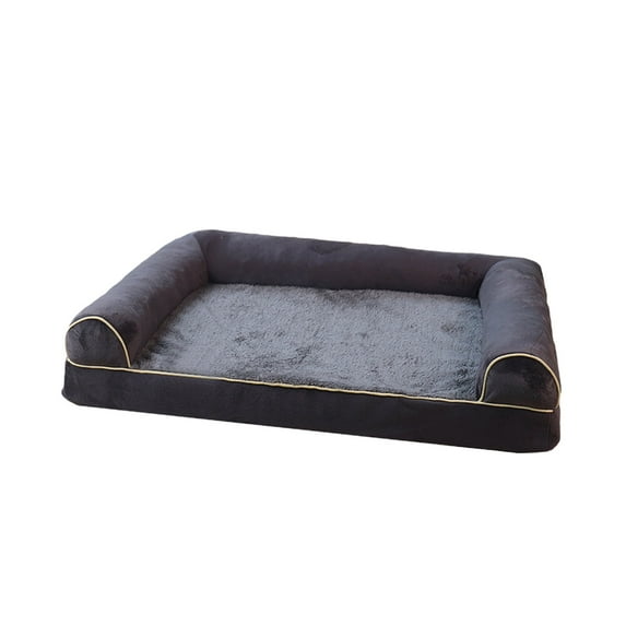 MERILER Foam Pet Kennel - All Seasons Use, Breathable Dog Bed, Comfortable and Easy to Clean, Suitable for Large Dogs and Cats, Includes 1 Cushion (Dark Gray)