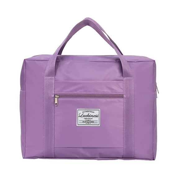 MERILER Foldable Travel Duffel Bag - Purple Oxford Cloth Carry-On Tote for Women and Girls, Ideal for Gym, Sports, and Short Trips (S)