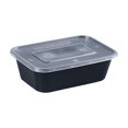 thumbnail image 1 of MERILER Food Grade Disposable Lunch Box - 50 Pack Black Transparent Plastic Meal Prep Containers with Lids - Stackable, Microwave-Safe, and Freezer-Friendly, 1 of 6