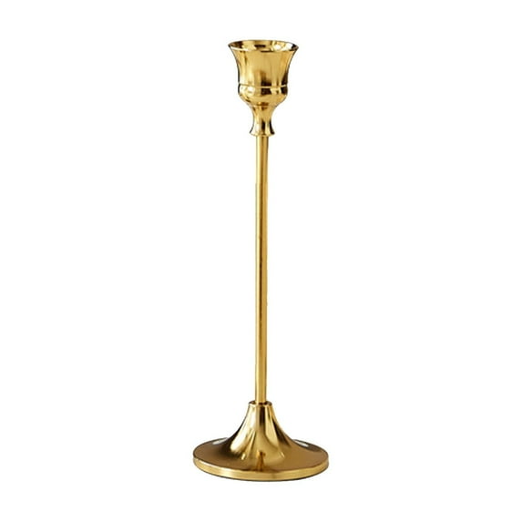 MERILER Gold Metal Candle Holders - Set of Taper Candle Sticks for Wedding, Christmas, Party Decorations (1x Candle Holder)