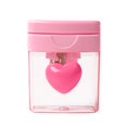 thumbnail image 1 of MERILER Heart-Shaped Pencil Sharpener, Rotating Hole, Transparent Tape Cover, Compact & Portable, Safe & Efficient for Classroom Use, 1 of 5